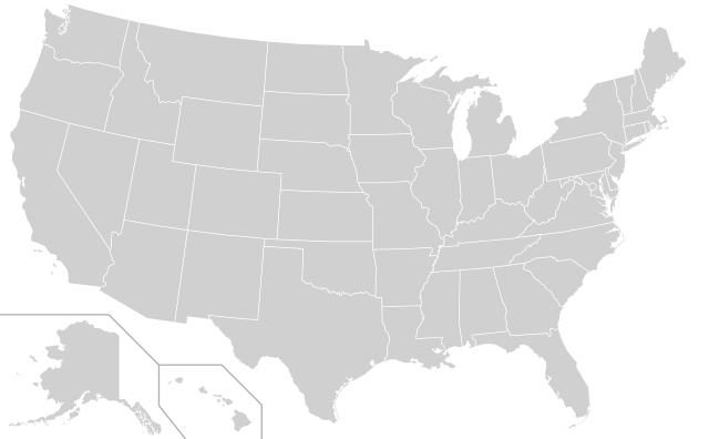 Blank US Map states only.svg