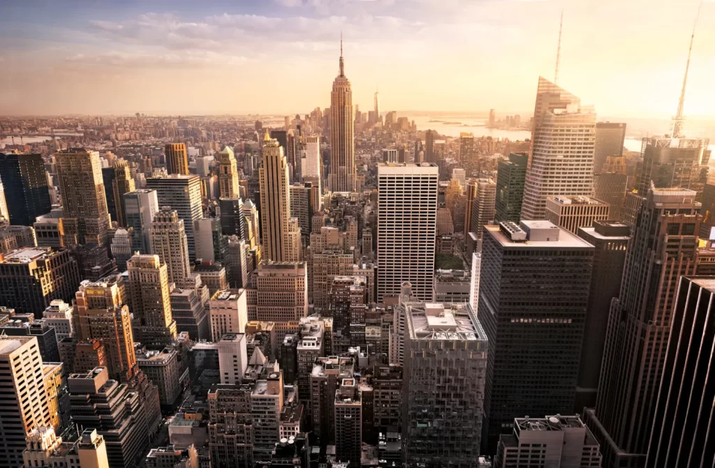 aa 2024 aerial view of city buildings