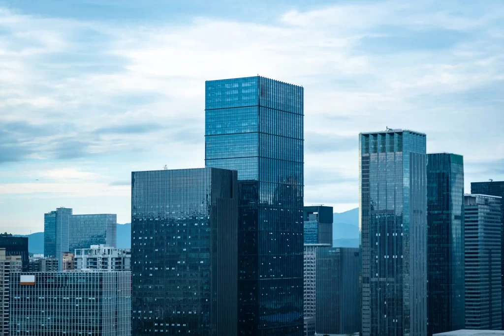 aa 2024 office building under cloudy sky