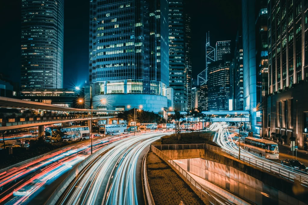 aa 2024 night view of traffic road