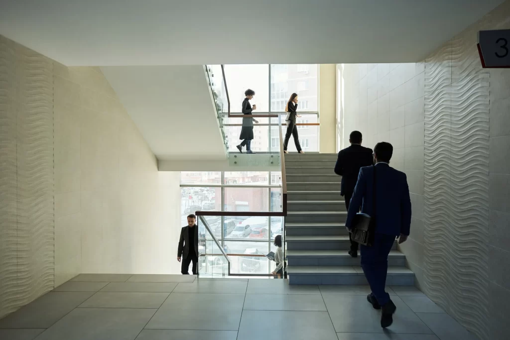 aa 2024 white walkway office overhead